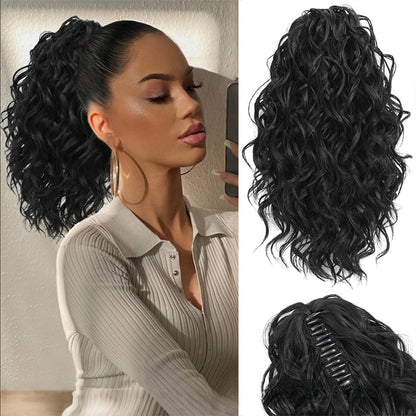 Water Wave Ponytail Hair Extension with Clip Drip Depot