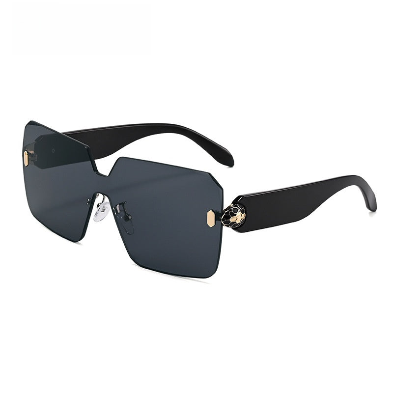 Rimless Cut Edge Snake Head Sunglasses