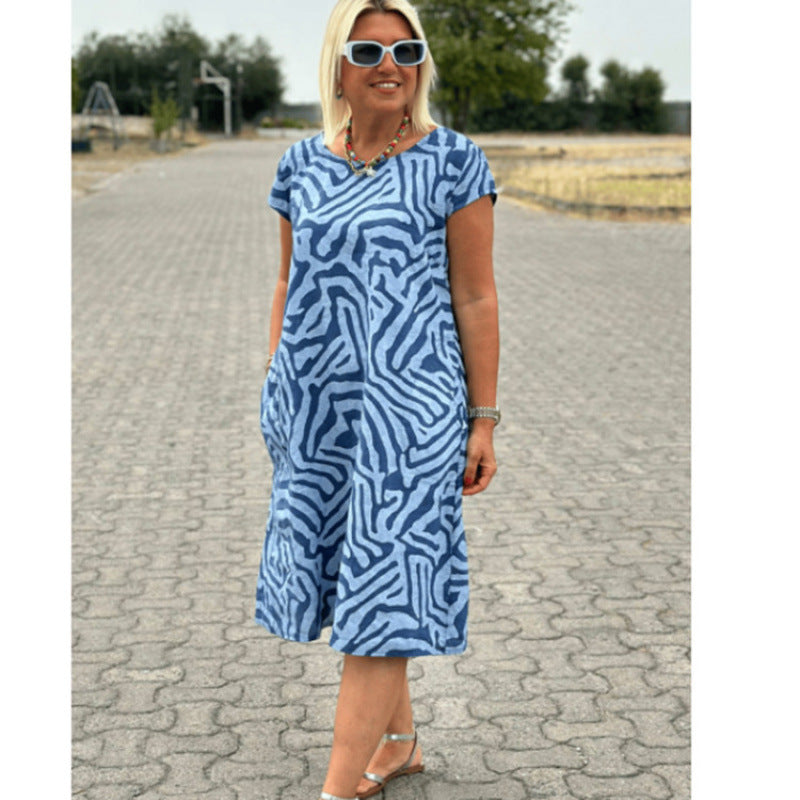 Bohemian Leopard Print Summer Dress