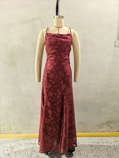 Elegant Lace Backless Evening Dress Drip Depot