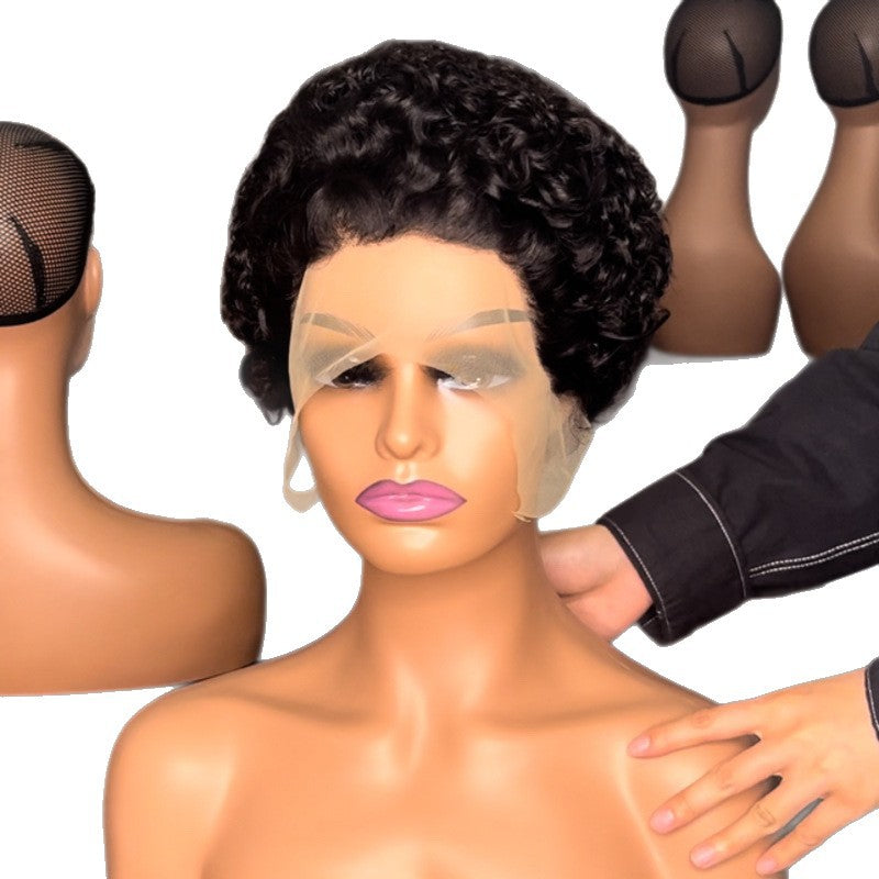 Brazilian Real Human Hair Pixie Curly Wig Drip Depot