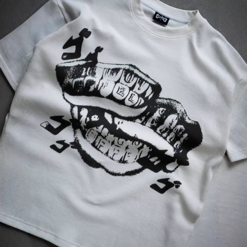 Retro Print Fashion Casual Round Neck Pullover