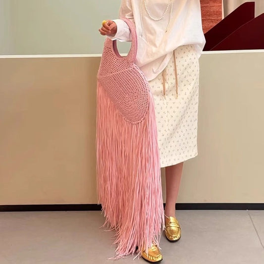 Fashion Heart Shape Tassel Shoulder Bag
