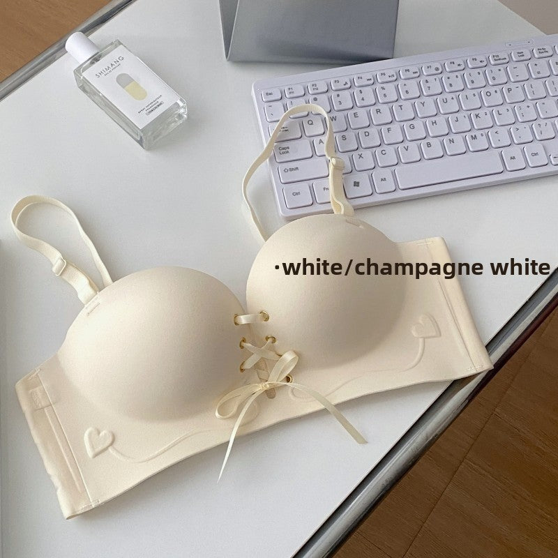 Pull-string adjustable bra without steel underwire Drip Depot