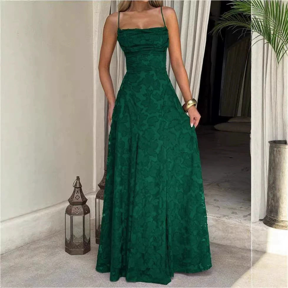 Elegant Lace Backless Evening Dress Drip Depot