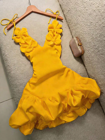 Floral Strap Holiday Dress