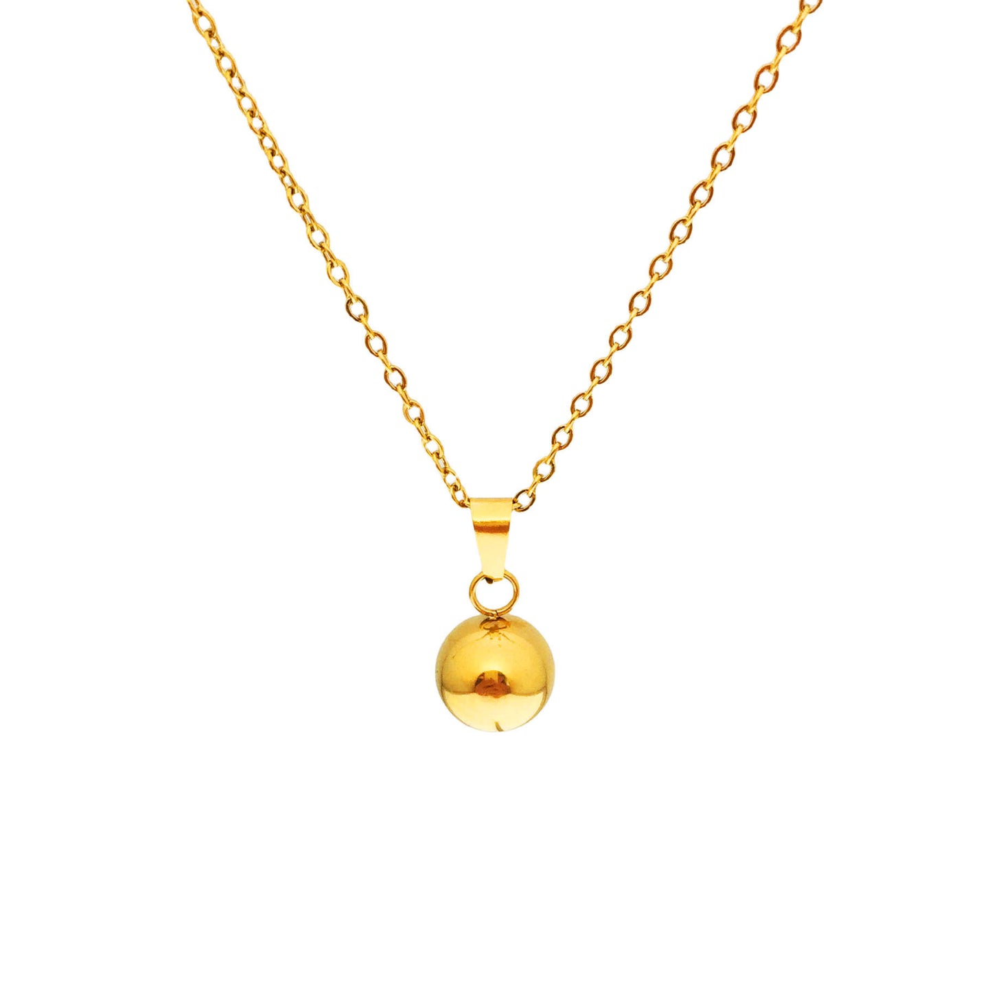 Titanium Steel Gold Plated Necklace and Earring Set