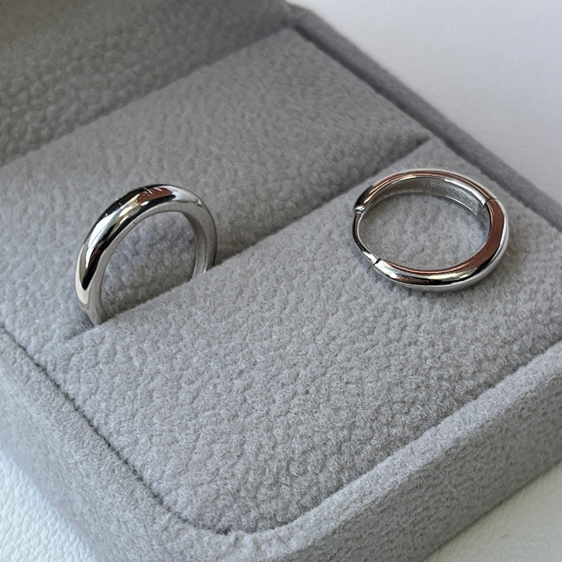 Stud hoop earrings
