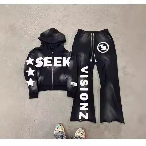 Hooded Pullover Sweatshirt Suit Drip Depot