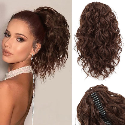 Water Wave Ponytail Hair Extension with Clip Drip Depot