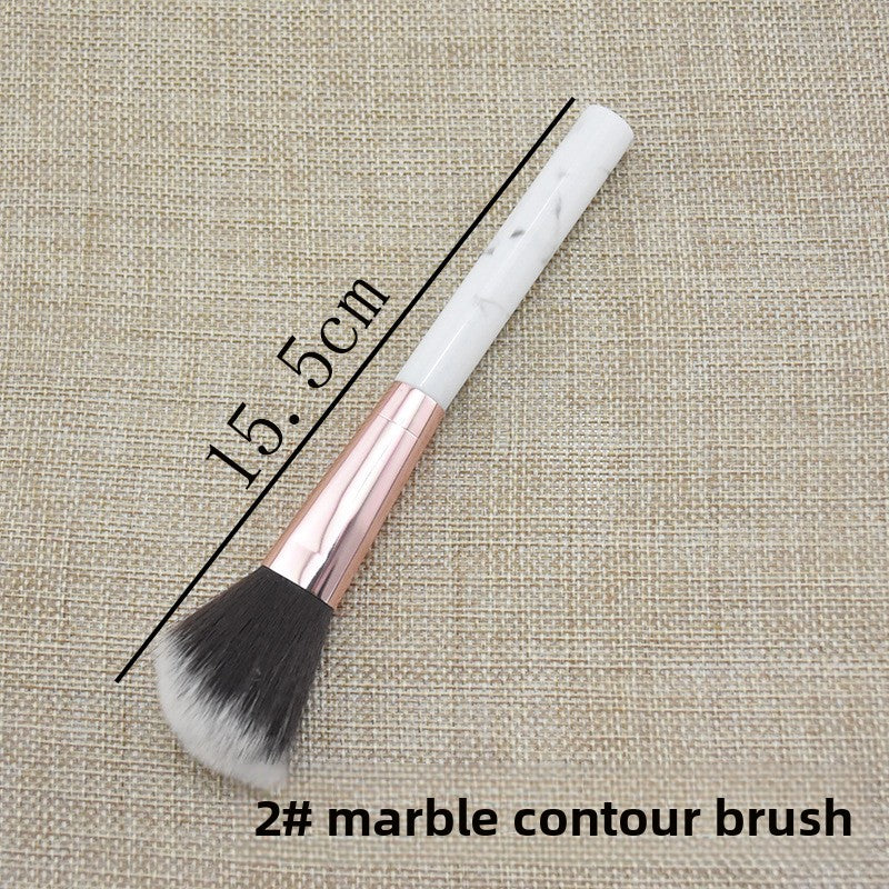 Marble Makeup Brush Pattern Flame Highlight Contour Blush Brush for Beginners