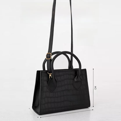 Ladies Crocodile Pattern Messenger Bag