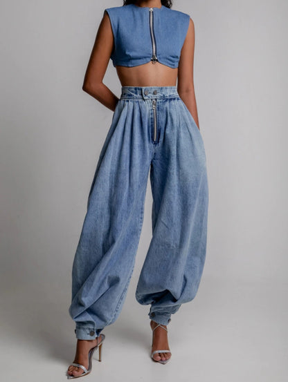 High Waist Wide Leg Pants