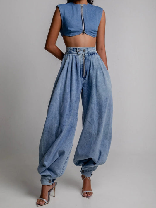 High Waist Wide Leg Pants