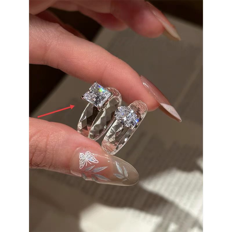 Super Shiny Minimalist Ins-Style Niche Personality Ring for Women Drip Depot