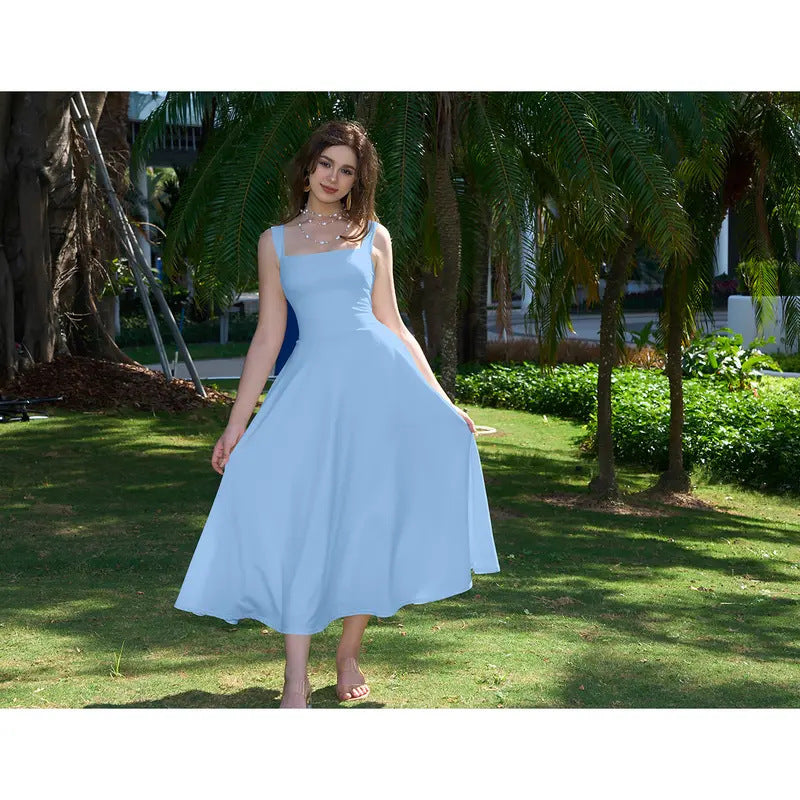 Elegant Long Sleeveless Dress