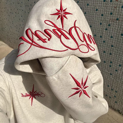 Embroidered Hooded Fleece Sweatshirt