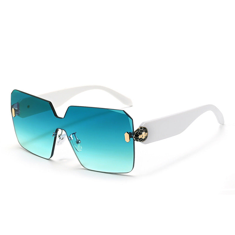 Rimless Cut Edge Snake Head Sunglasses