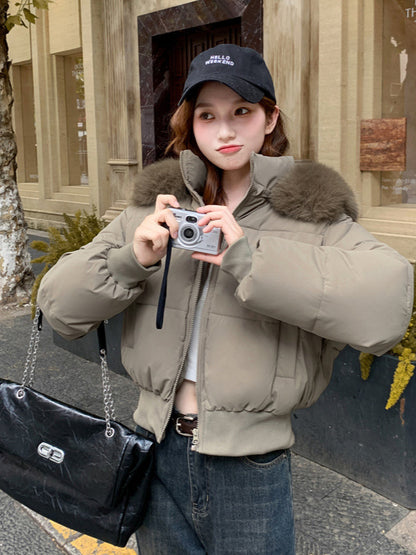 Detachable Hood Winter Cotton Jacket