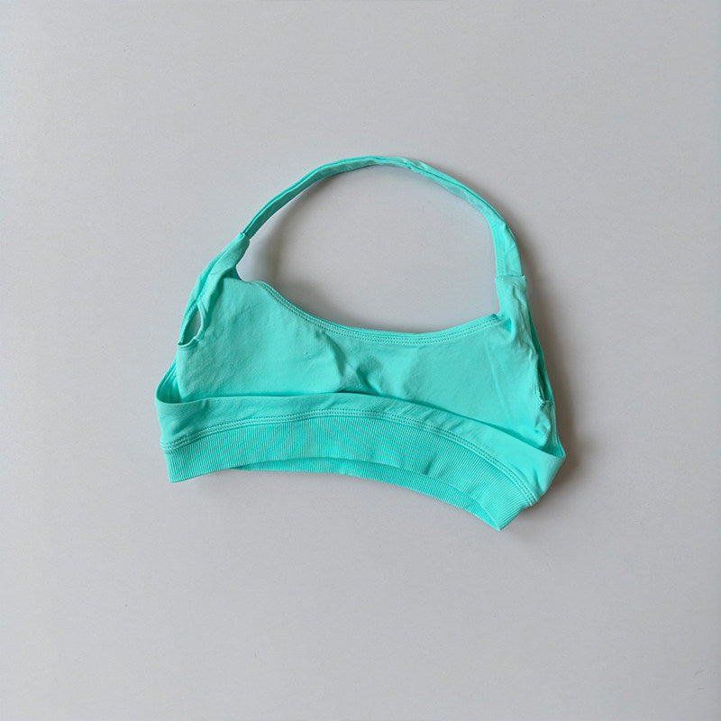 High-Elastic Halter Sports Bra with Removable Pads