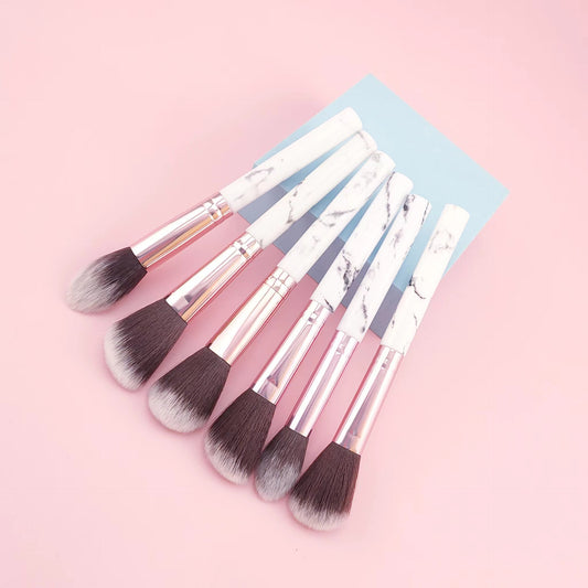 Marble Makeup Brush Pattern Flame Highlight Contour Blush Brush for Beginners
