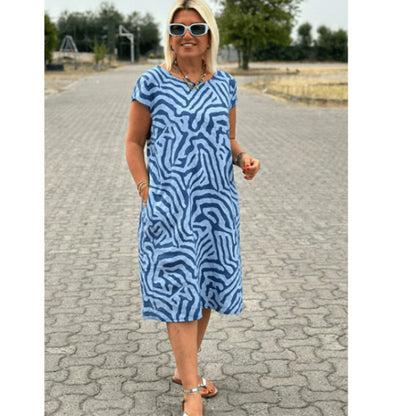 Bohemian Leopard Print Summer Dress