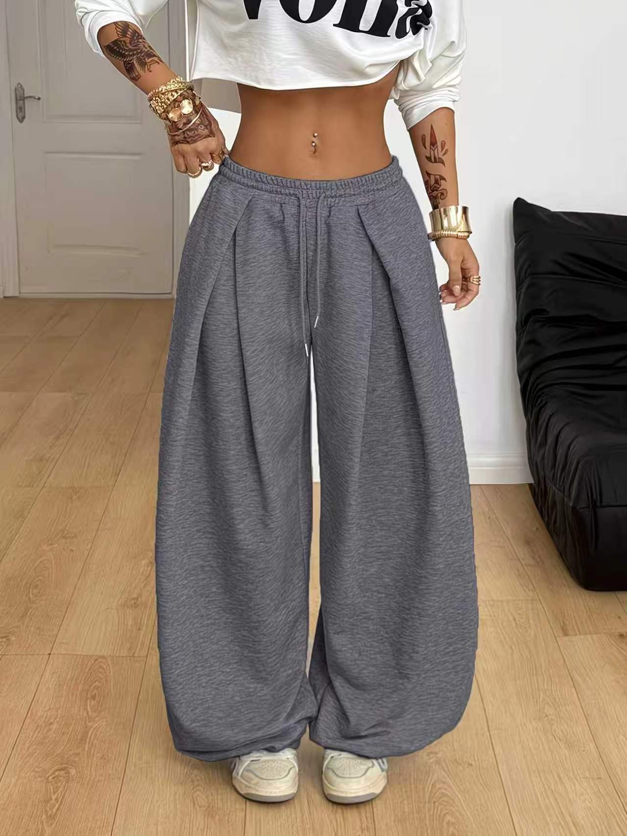High Waisted Loose Wide Leg Sweatpants