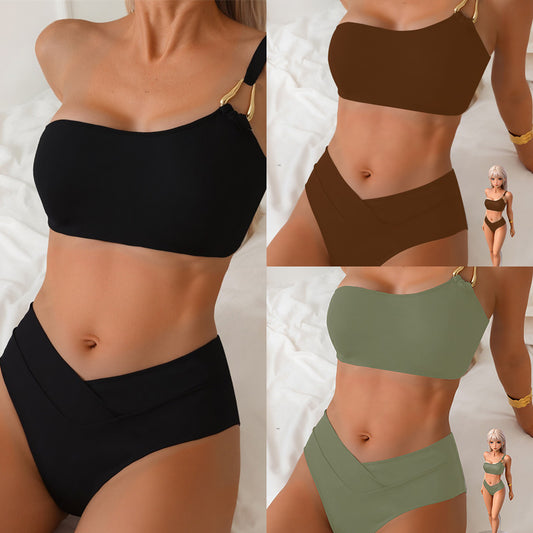 Women's One-Shoulder Bikini Swimsuit