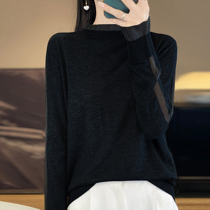 Lace Detail Knit Pullover Top