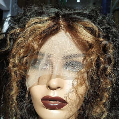 T Part Lace Bob Wig Human Hair Water Curly Drip Depot