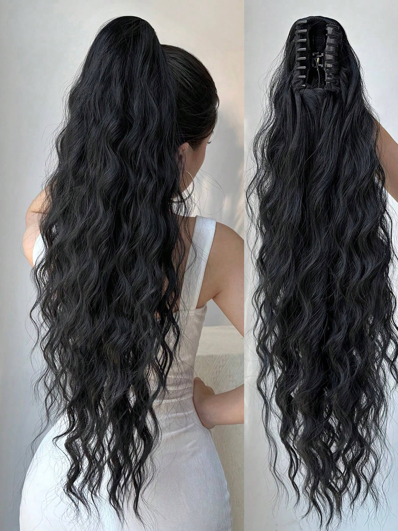 Synthetic Hair Ponytail with Claw Clip Drip Depot