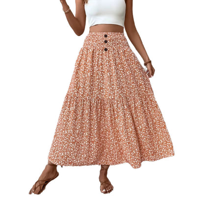 Floral Patchwork A-Line Skirt