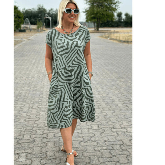 Bohemian Leopard Print Summer Dress