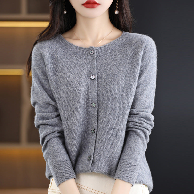 Womens Wool Blend Cardigan Sweater