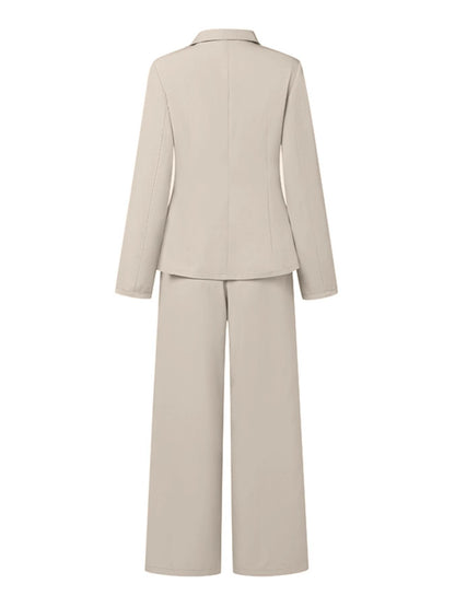 Elegant Tie-Waist Suit Set
