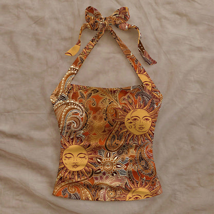 Womens Halter Neck Sling Top