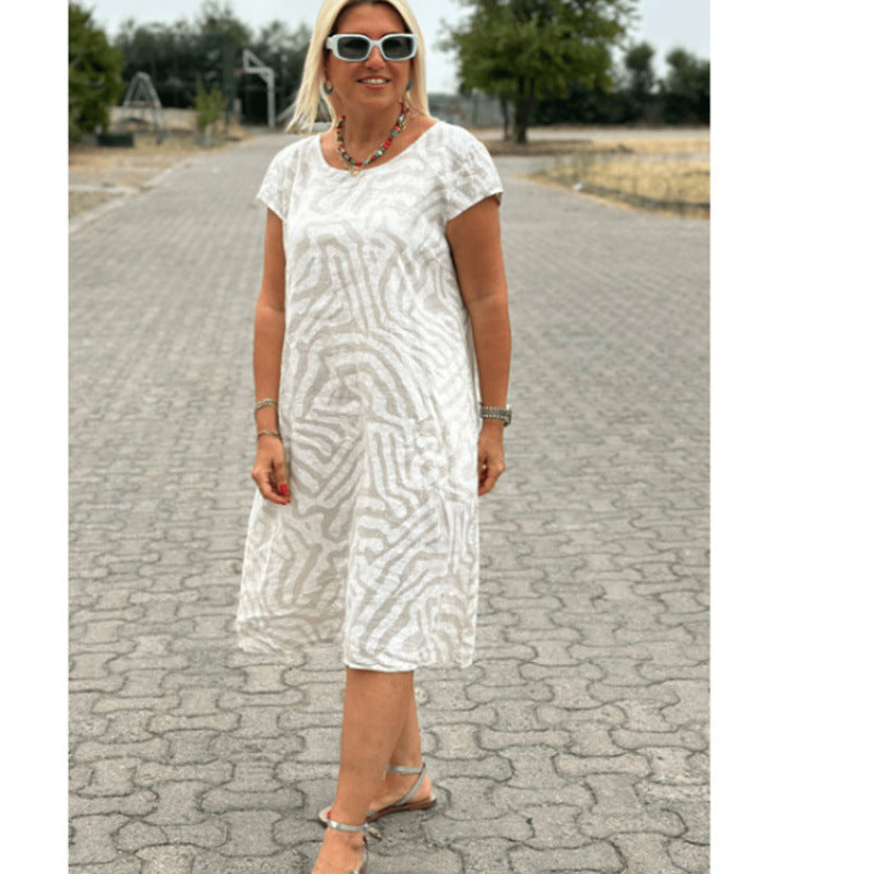 Bohemian Leopard Print Summer Dress
