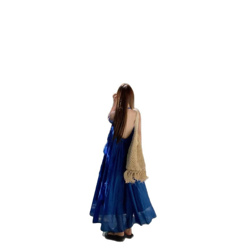 Klein Blue Suspender Dress