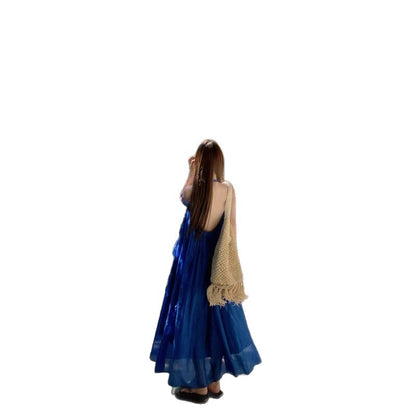 Klein Blue Suspender Dress