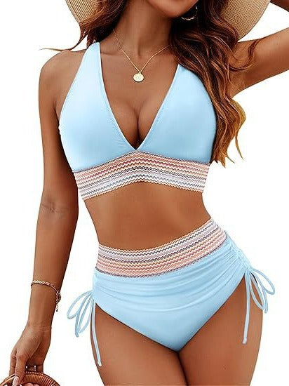 Women's High-Waisted Push-Up Bikini Set