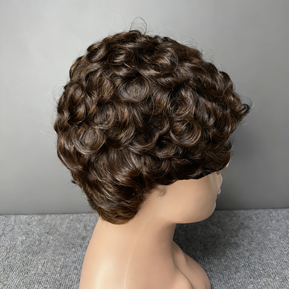 Human Hair Wig with Inner Net Drip Depot