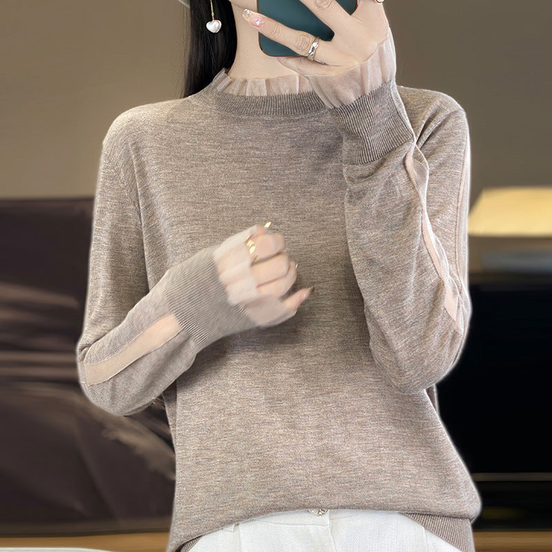 Lace Detail Knit Pullover Top