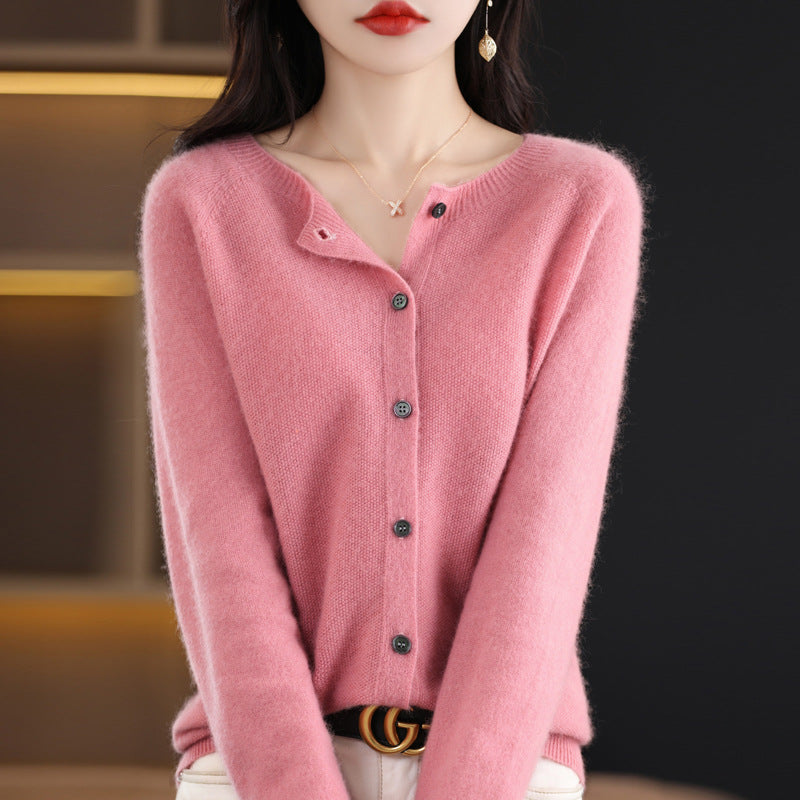 Womens Wool Blend Cardigan Sweater