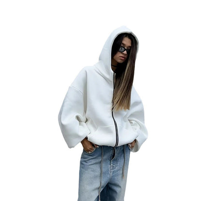 Back-printed hooded sweatshirt