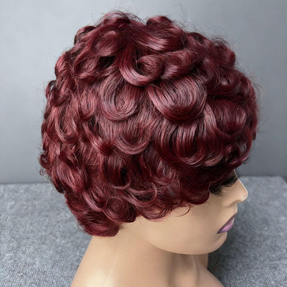 Human Hair Wig with Inner Net Drip Depot
