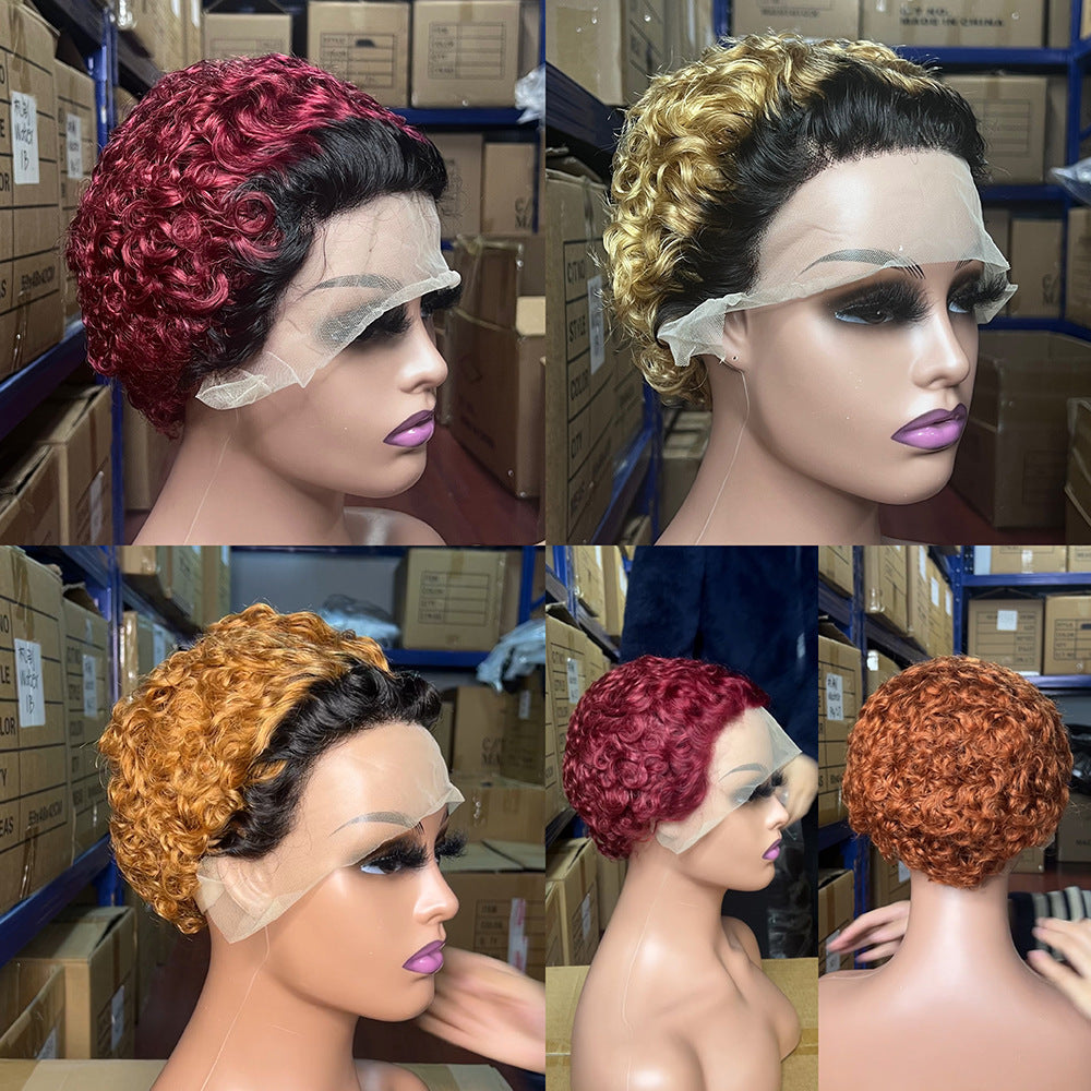 Brazilian Real Human Hair Pixie Curly Wig Drip Depot