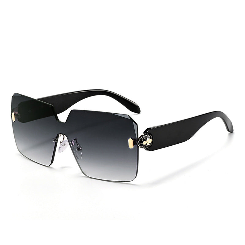Rimless Cut Edge Snake Head Sunglasses