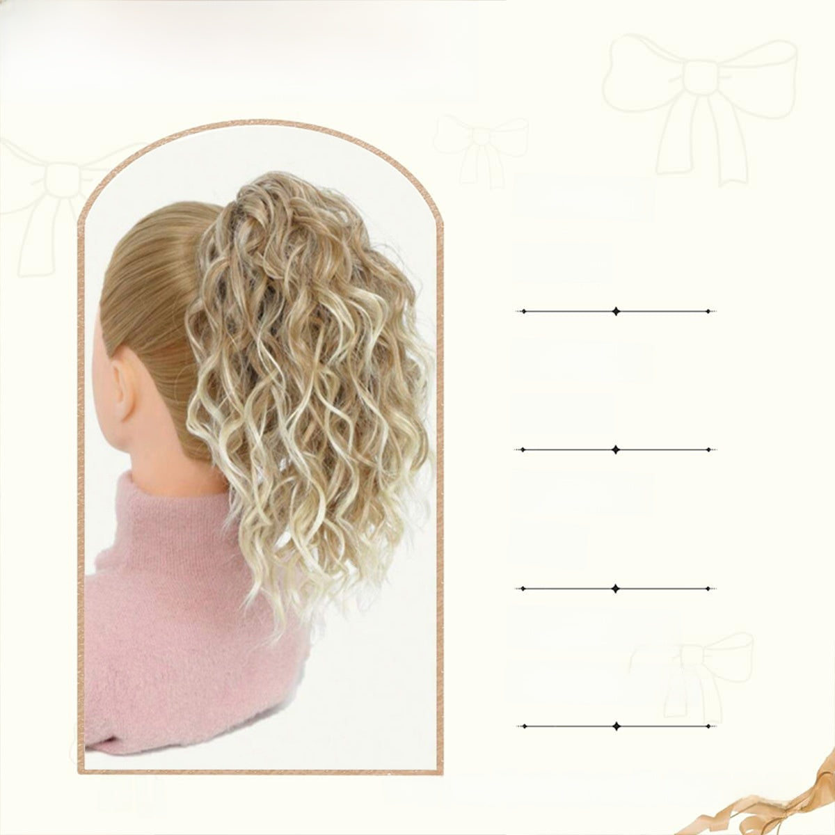 Water Wave Ponytail Hair Extension with Clip Drip Depot