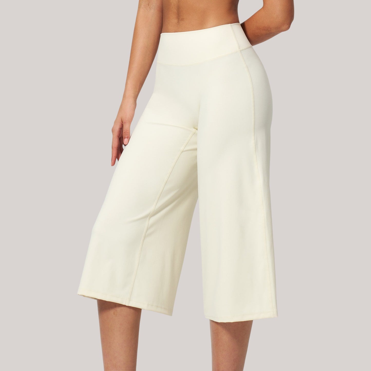 Summer Brushed Fleece Cropped Yoga Pants