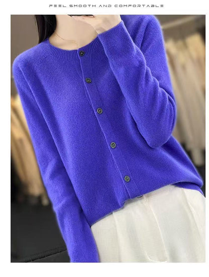 Womens Wool Blend Cardigan Sweater
